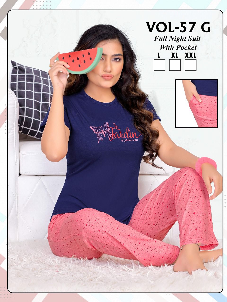 Ft 57 G Night Hosiery Cotton Wholesale Night Suits Collection